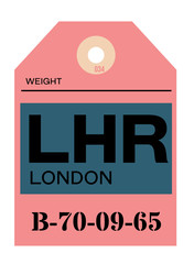 london airport luggage tag