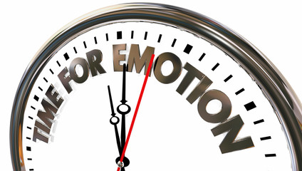 Time for Emotion Feelings Expression Clock Words 3d Illustration