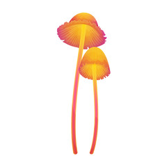 Fairy-fly agaric on a white background, for illustrations and games. Vector illustration.