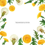 Square border from dandelion