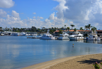 Newport Beach, california, USA, boats and yachts in the port