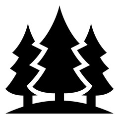 Pine Trees Forest Vector Icon