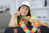 woman dreaming about holidays