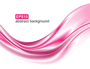 Abstract elegant pink wave motion. Dynamic background.