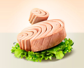 Canned tuna with lettuce