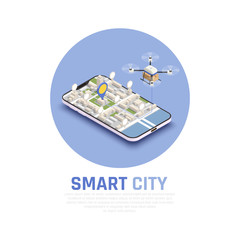 Smart City Isometric Composition