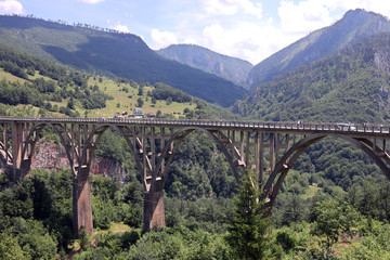 Djurdjevic bridge Tara river canyon landscape
