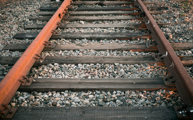Railway, rails, sleepers