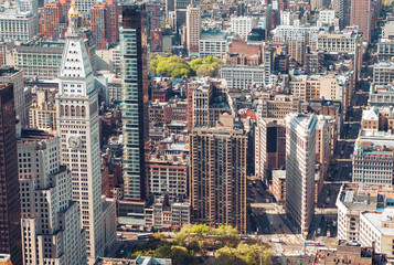 Manhattan skyscrapers from above, New York City