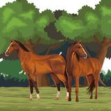 horse icon cartoon