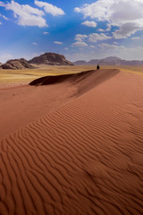 Begegnung auf der Sanddüne in der Wüste