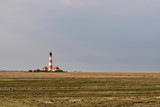 Leuchtturm Westerheversand in Schleswig-Holstein, Deutschland