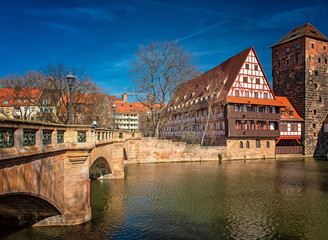 The historic old town of Nuremberg in Franconia