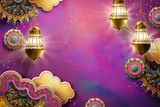 Islamic art fuchsia background