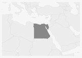 Map of Africa with highlighted Egypt map