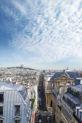 Panoramic view of Paris and Montmartre