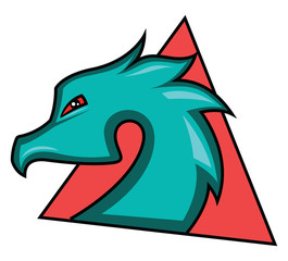 Dragon gaming logo illustration vector on white background