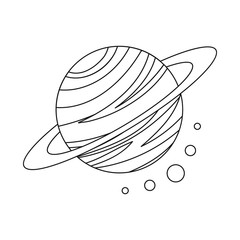 Vector illustration of planet  and system symbol. Collection of planet  and orbit  stock symbol for web.
