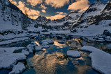 The day ends, Norway, the Lofoten Islands, Scandinavia, the town of A