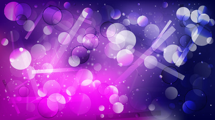 Abstract Black Blue and Purple Blurry Lights Background Illustration