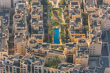 Dubai residential districts at sunrise