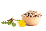 Bowl of Dandelion Root an Alternative Medicine