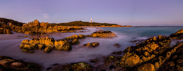 Eddystone Point Lighthouse at sunset