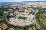 View Point Of Barcelona in Spain. Olympic Stadium
