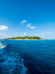 Maldives island, Kuramathi, lagoon, with Jetty, Rasdhoo Atoll, Maldives, Mar 2018