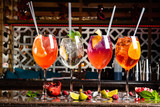 summer lemonades in the glasses