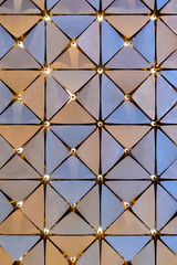 Modern creative copper color geometry texture pattern wall decoration for background