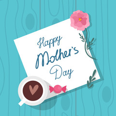 Happy mother day greeting card. Beautiful poster