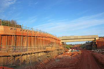 Road bridge under construction