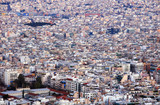 Aerial view of Athens from Lycabettus hill, Historic center, Attica, Greece