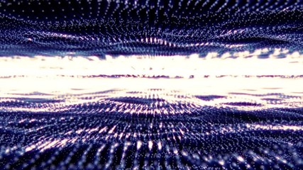 Audio visualization of hypnotic relax electronic music. Abstract of high tech futuristic space. Background mirror of parallel universes. Future technology motion element of reflection pattern.