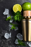 Igredients for refreshing Mojito cocktail