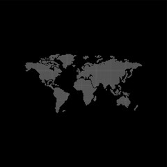 world region map globe vector