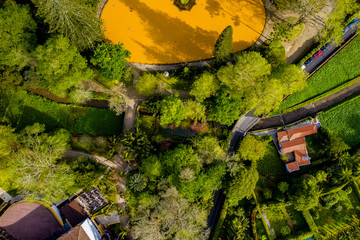 Azoren - Sao Miguel aus der Luft: Terra-Nostra-Park mit Thermalbad 