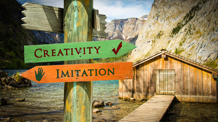 Street Sign Creativity versus Imitation
