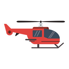Helicopter aircraft vehicle symbol flat