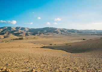 Jordan desert in a sunny day