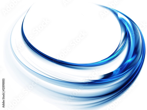 Fototapeta whirlpool, dynamic blue rotational motion