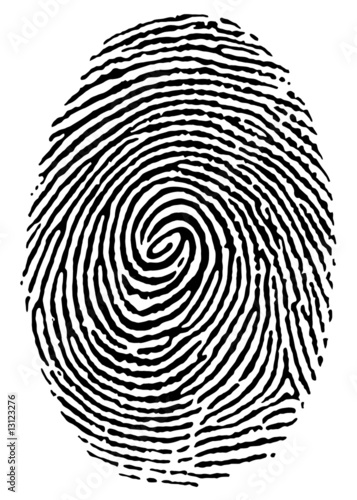 thumbprint over white