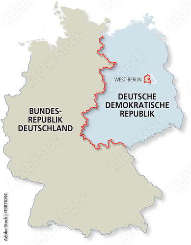 "Karte Geteiltes Deutschland 1961-1989" fichier vectoriel libre de droits sur la banque d'images 