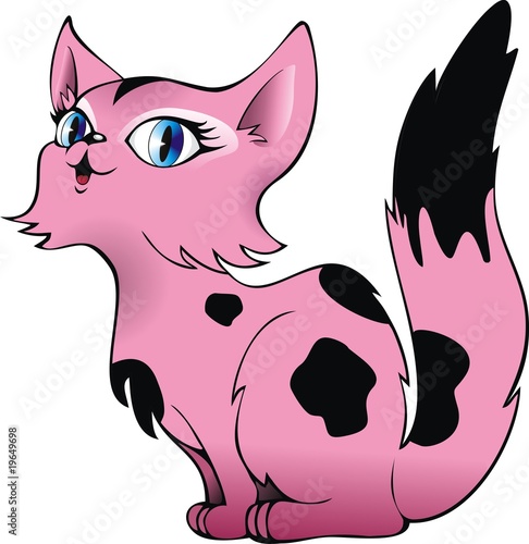 Gatto Vettoriale Vector Pussy Cat Chat vectoriÃ«el Cartoon Stock beeld