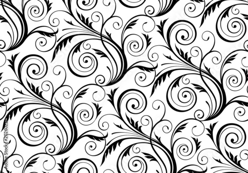 Fototapeta vector seamless floral pattern