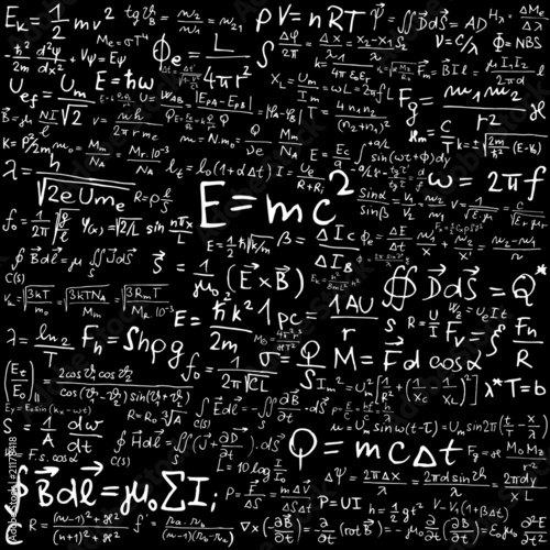 Fototapeta Physical formulas and equations