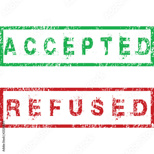 Accepted and Refused stamps Poster #F23264071 - PrintMePoster.com