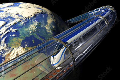 Fototapeta Space train