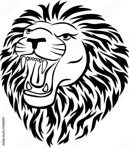 Fototapeta Lion head tattoo
